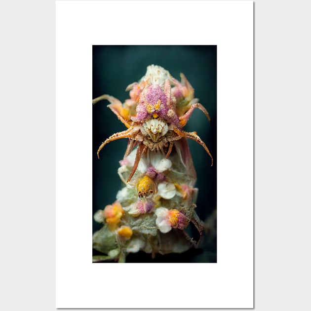 Floral Crab Spider Wall Art by rolphenstien